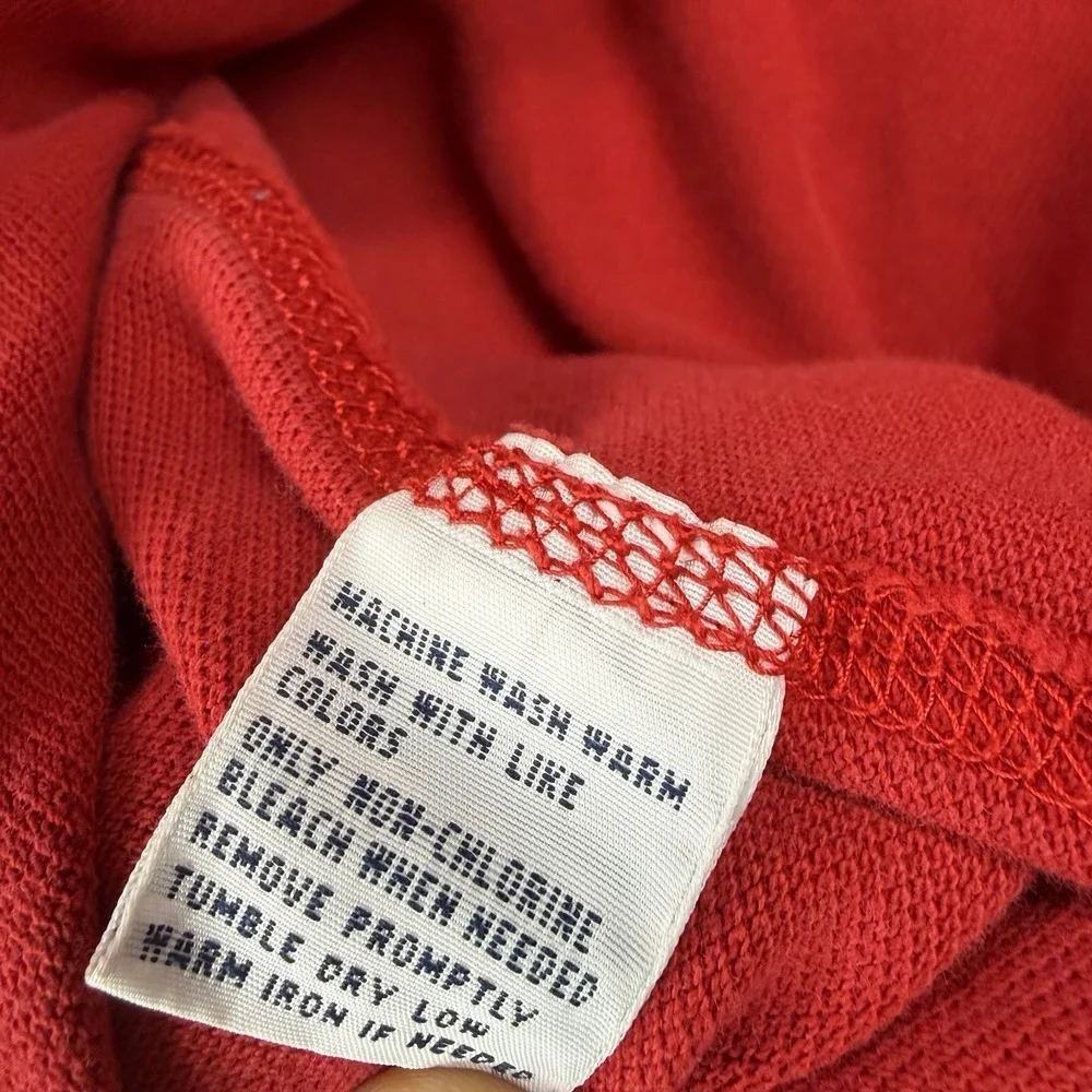 POLO by Ralph Lauren Big Pony‎ Snap Button Rugby Polo Shirt Size XL Red Vented